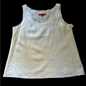 NWT Shamask White Linen Tank Blouse Size 3 (XL)